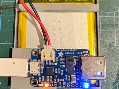 Slim LiPo Battery Holder with PowerBoost 1000C