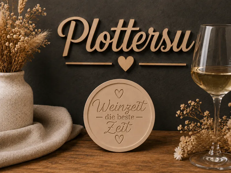 Weinzeit die beste Zeit Untersetzer