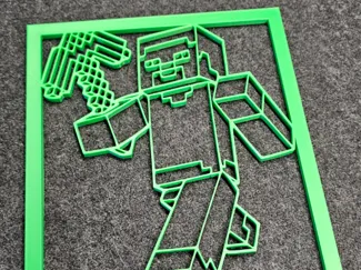 Steve Minecraft Lineart
