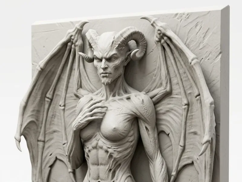 Gothic Bas-Relief Wall Art / Sculpture 