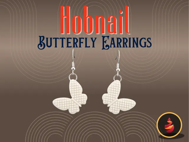 Hobnail Butterfly Earrings
