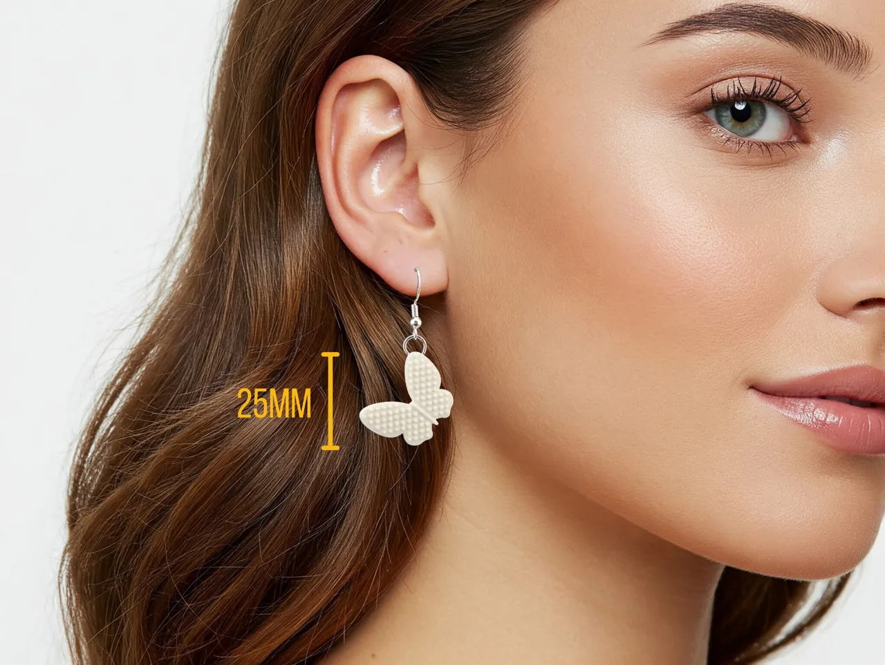 Hobnail Butterfly Earrings view 2