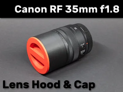 Canon RF 35mm f/1.8 Macro IS STM Lens Hood & Cap