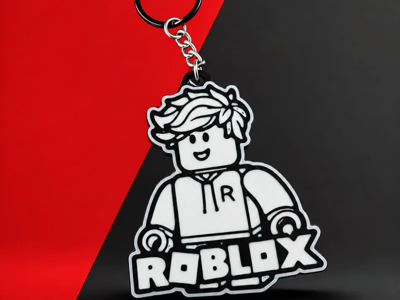 Roblox-inspired keychain