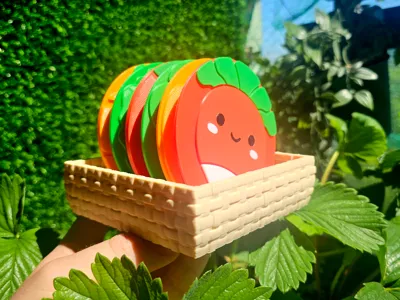 Vegetable coasters & Basket holder