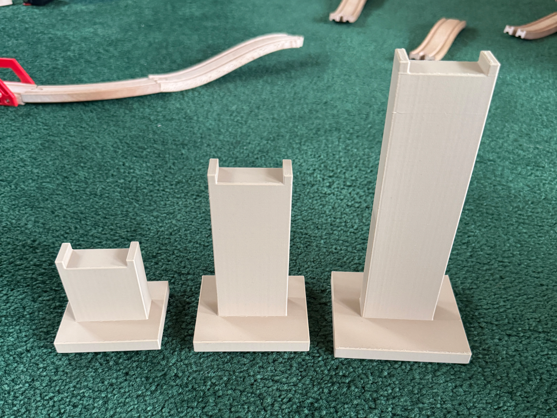 Wooden Train Track Riser