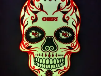 Chiefs sugar skull light box