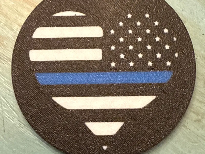 Heart flag car coaster