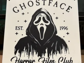 Ghost Face Wall Sign