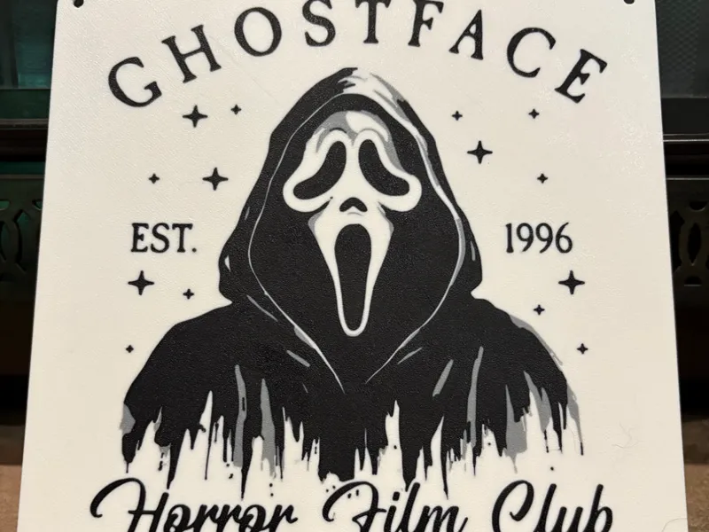 Ghost Face Wall Sign