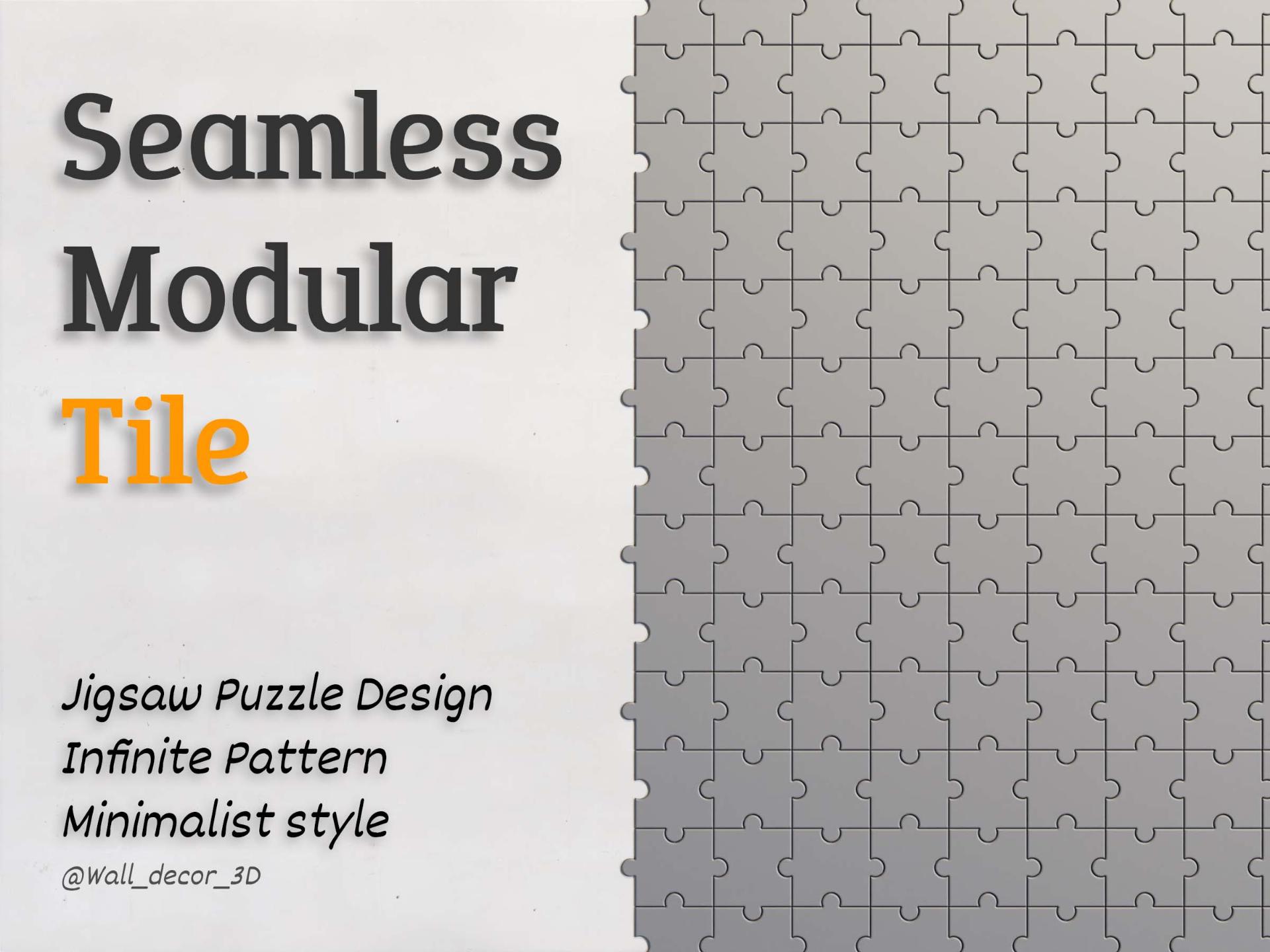 Seamless modular tile Jigsaw puzzle 0A1a