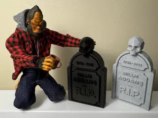 1/12 Scale Gravestone with Skull (customisable)