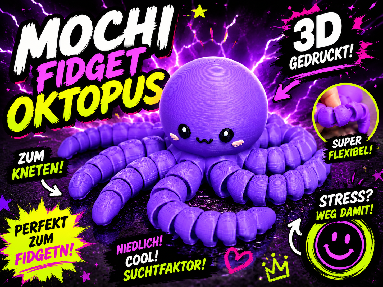 Mochi Fidget Oktopus – Der süßeste Stresskiller
