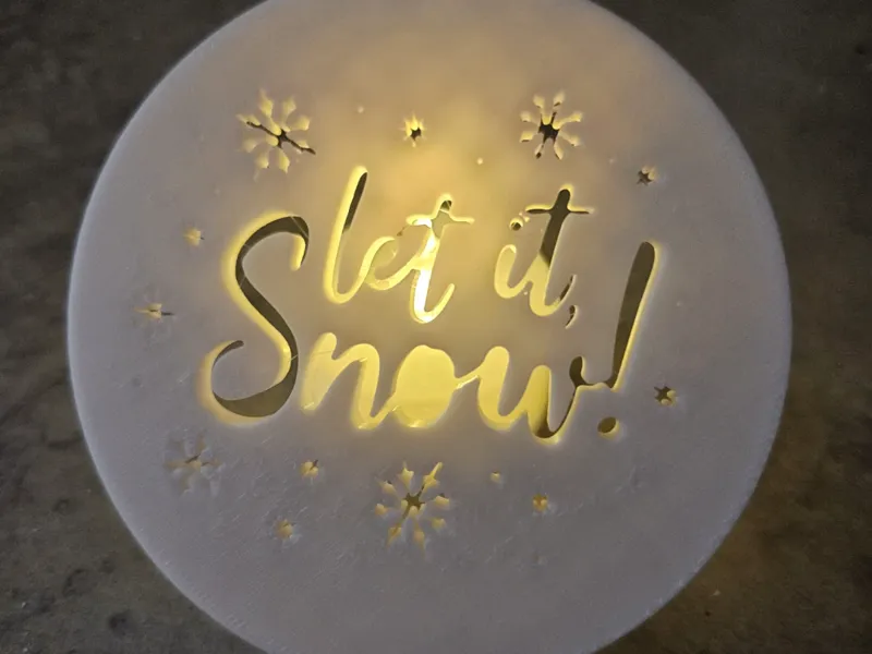 "Let it snow" drink coaster