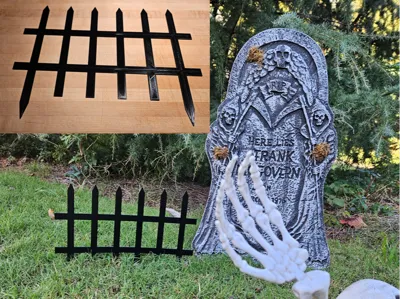 Cemetery Fence Section - Halloween Yard Decoration