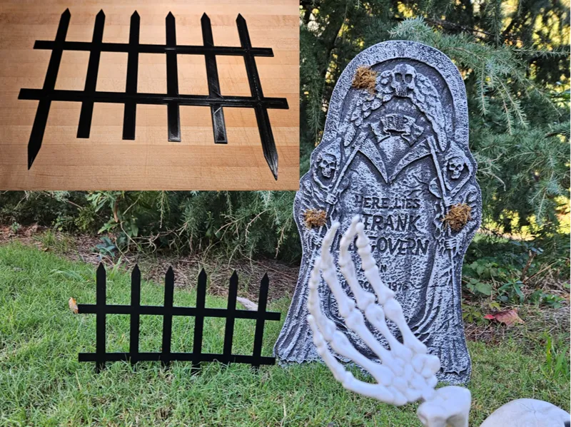 Cemetery Fence Section - Halloween Yard Decoration