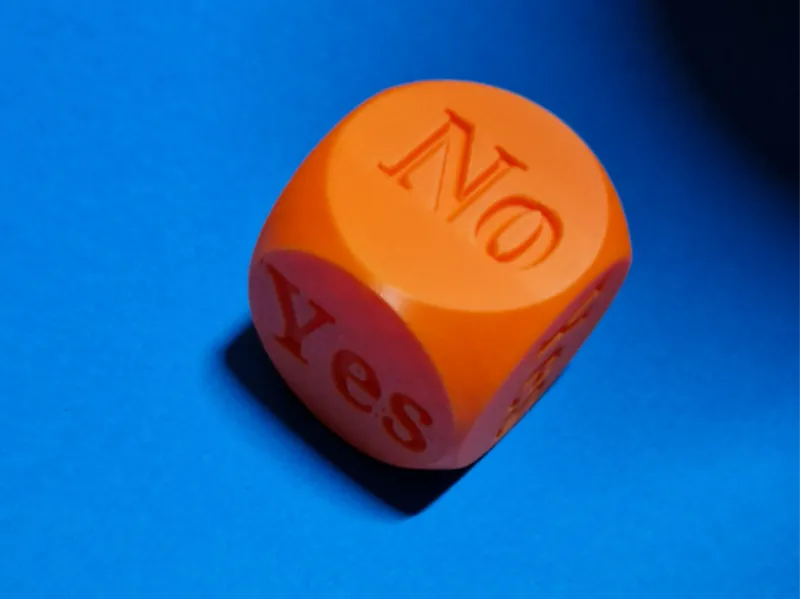 The Decision Maker - "Yes/No" Stylized Dice