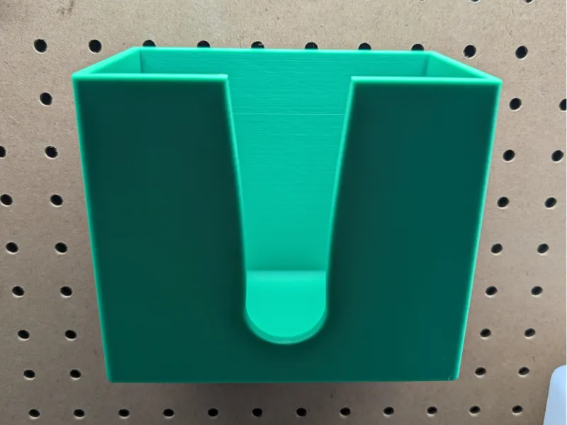 Deep Glove Box Holder for Peg Boards 1" Spacing