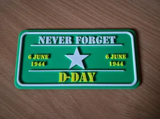 D-Day 1944 Memorial Plaque – Normandy – WWII