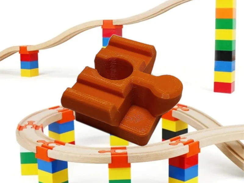 Universal adapter L.E.G.O. Duplo for wooden track