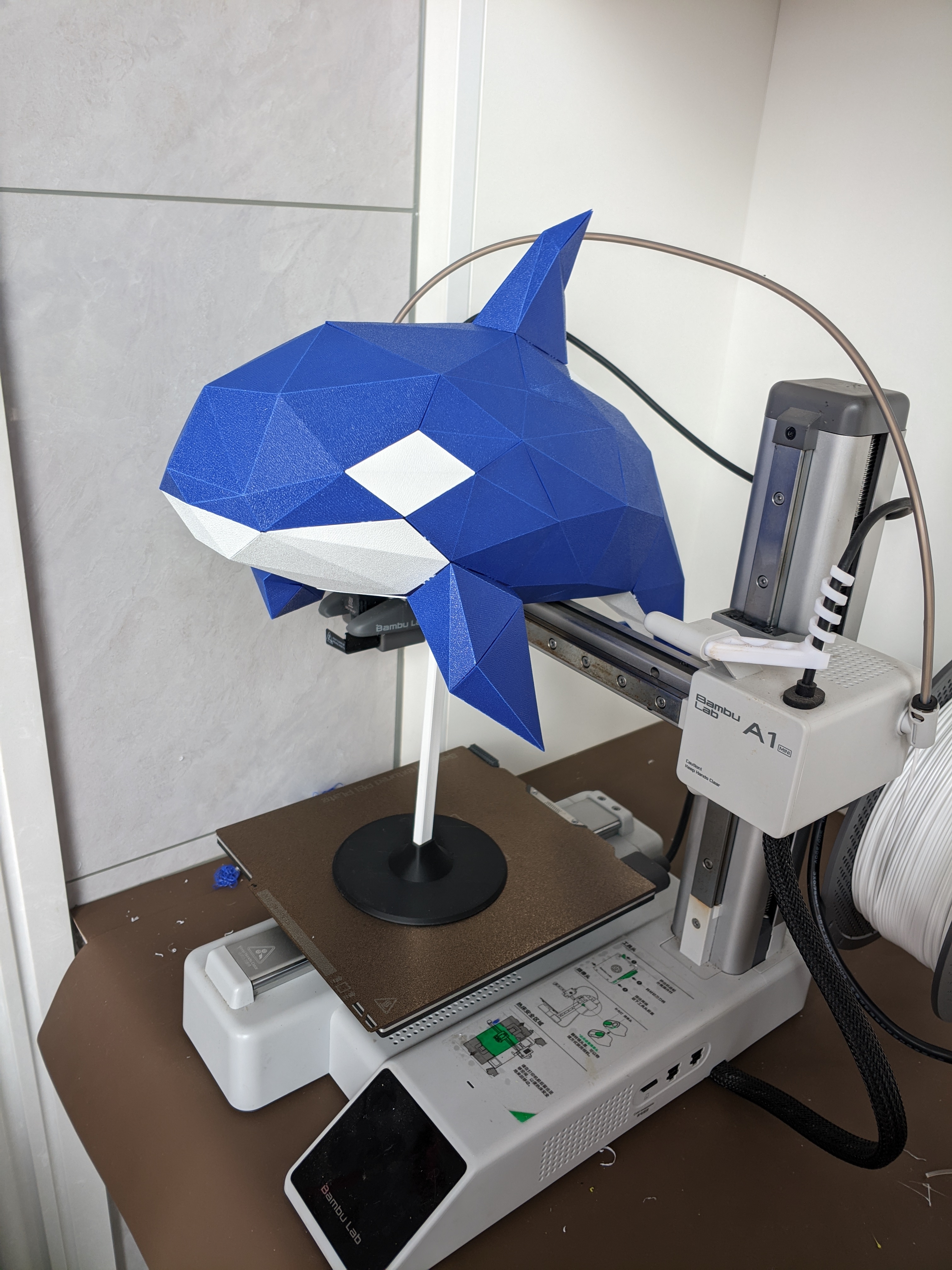 Miniatura 2 do modelo 3D 3D打印纸艺-虎鲸-DeepSeek