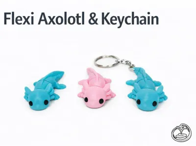 Flexi Axolotl-Articulated & keychain