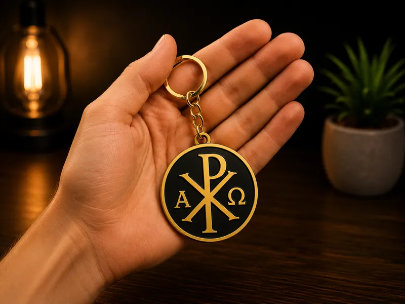 Chi Rho Christian Keychain | PX Symbol