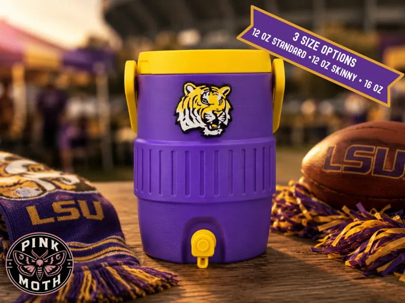 LSU Tigers Koozie - Snap in Logo