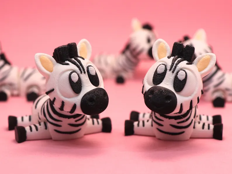 Flexi Zebra - Articulated Fidget Toy, Zinibow3D