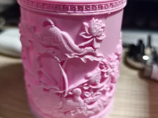 中国风笔筒-鸳鸯戏水