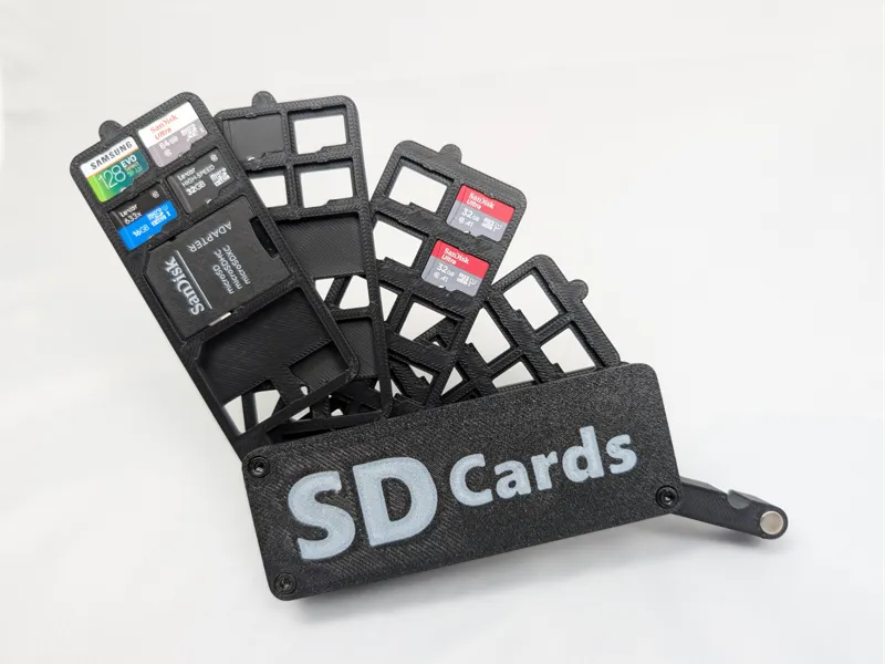 SD Card Storage Holder w/Magnetic Latch (Modular)