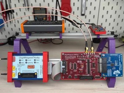 ChipWhisperer Husky + CW313 din rail mount