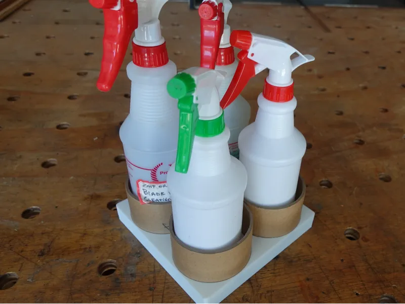 Gridfinity Spray Bottle Organizer - Filament Cores