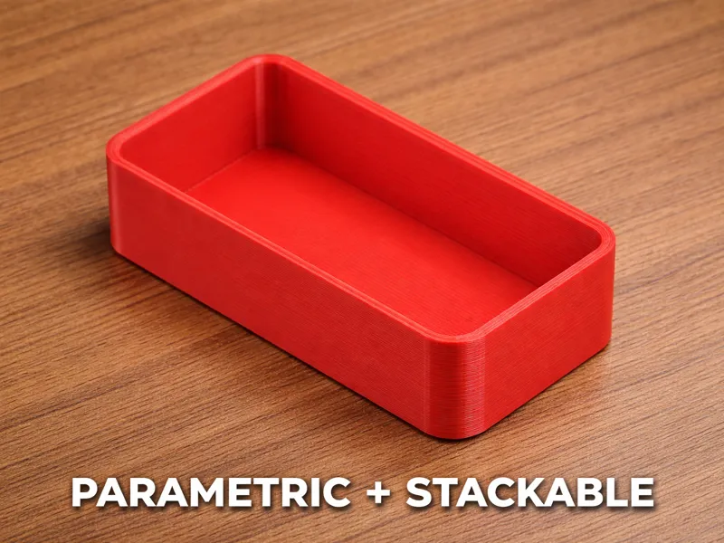 Simple Parametric Stackable Storage Box