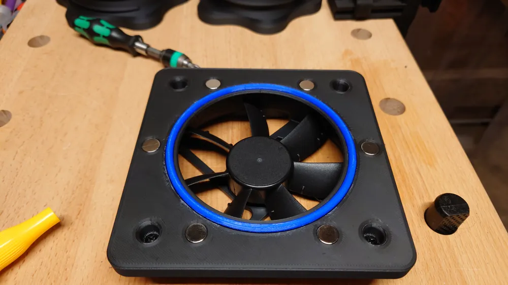 Magnetic Fan Module Magnetic Fan Mount (120mm) by AlXtech MakerWorld: Download Free 3D Models