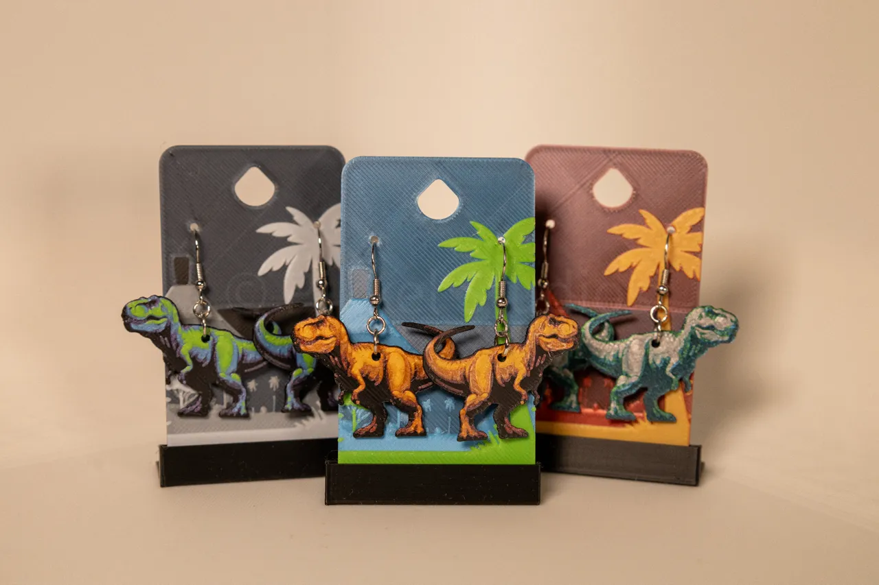 T-Rex - Dino Earrings view 2