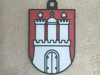 Schlüsselanhänger Hamburg Wappen 