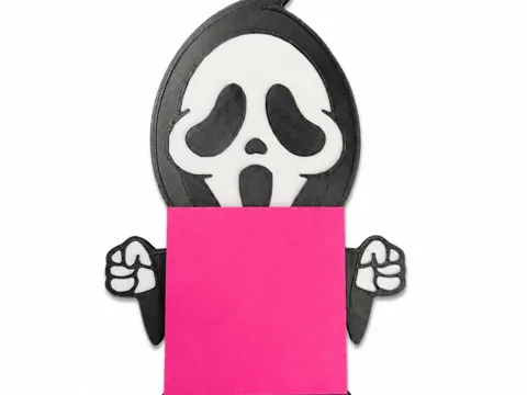 Adorno temático: Ghost Face Sticky Note Holder — referencia de MakerWorld