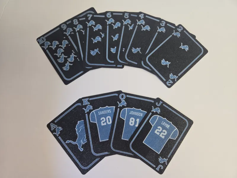 Playing Cards for Detroit Sports - Lions