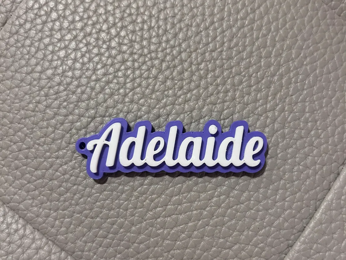 Adelaide name keychain - Free 3D Print Model - MakerWorld