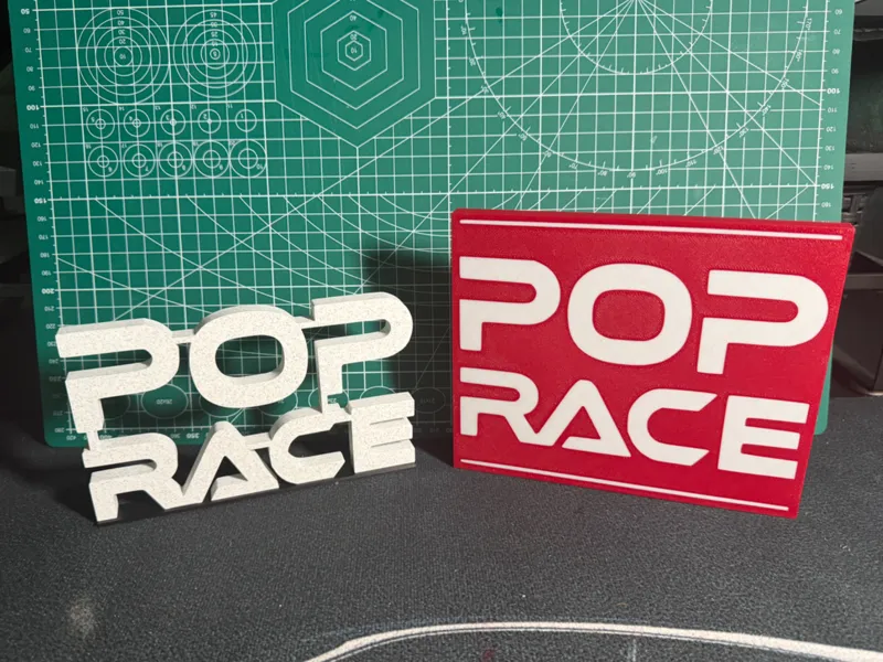 POP RACE logos - Stand,Wall 