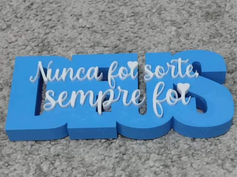 Frase Nunca foi sorte, sempre foi DEUS