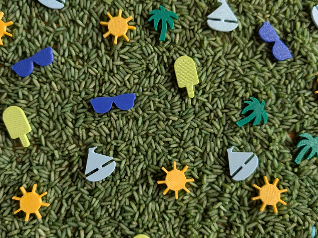 sensory play confetti zomer