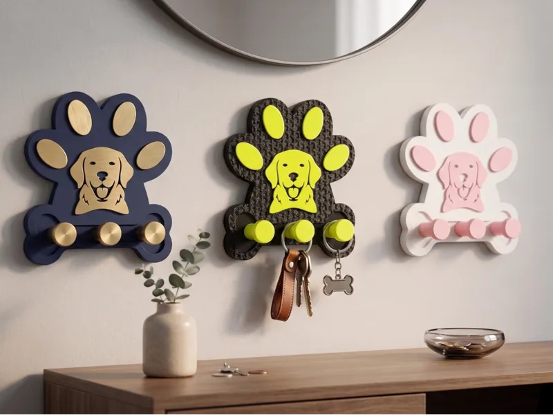Dog Paw Key Holder for Wall