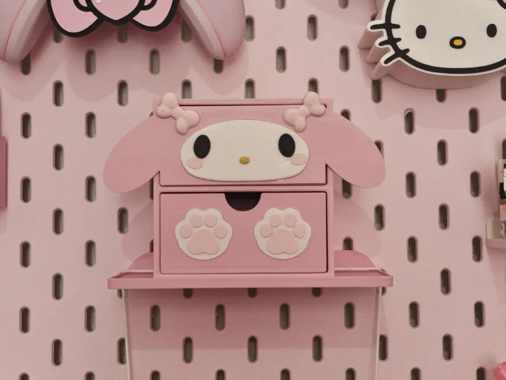 Accesorio para impresora 3D: My Melody Drawer Box (NO AMS). Referencia del modelo original.