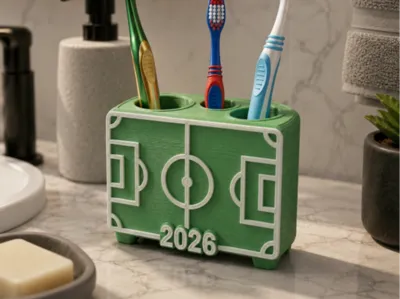 World Cup football brush holder