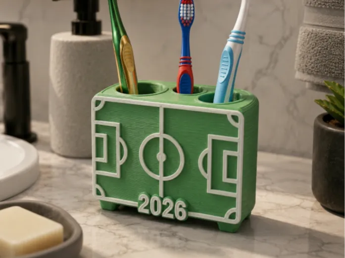 World Cup football brush holder