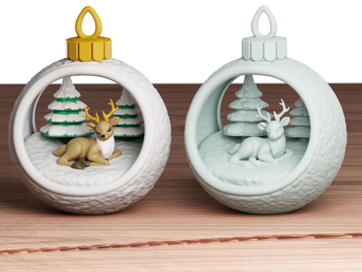 Christmas Bauble Reindeer by SnK3DD MakerWorld: Download Free 3D Models - 3D model önizlemesi