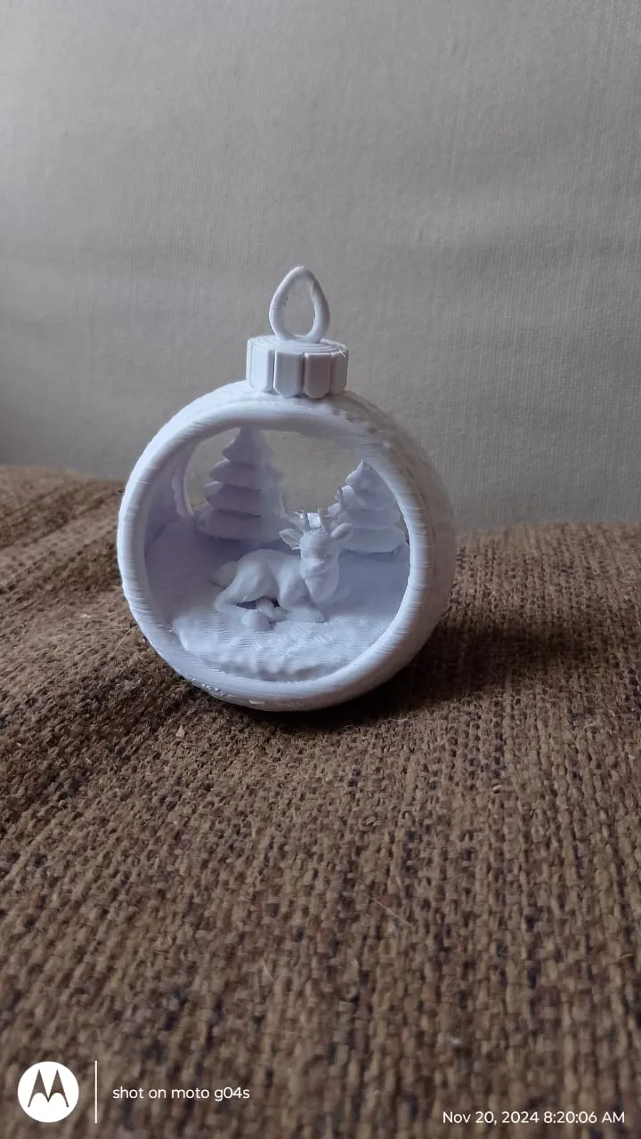Christmas Bauble Reindeer view 2