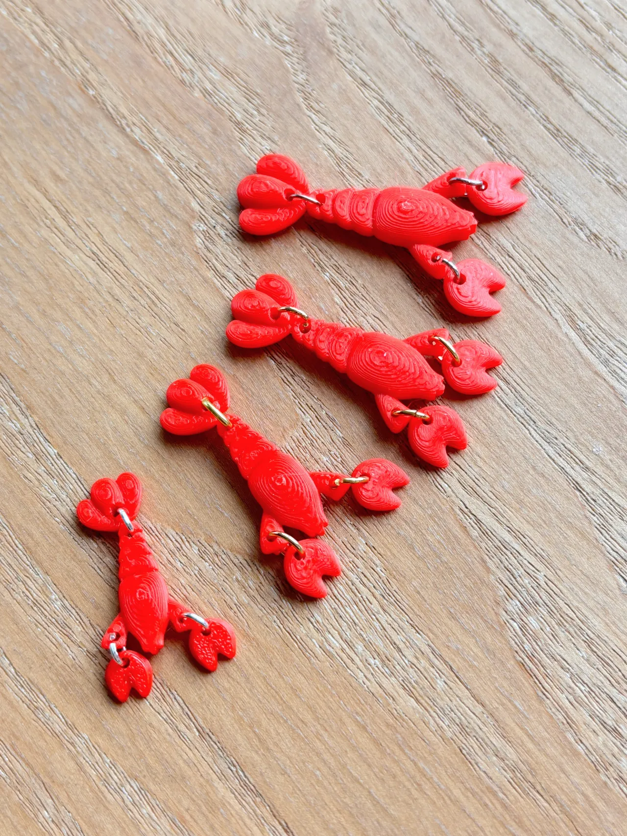 movable lobster earrings view 3